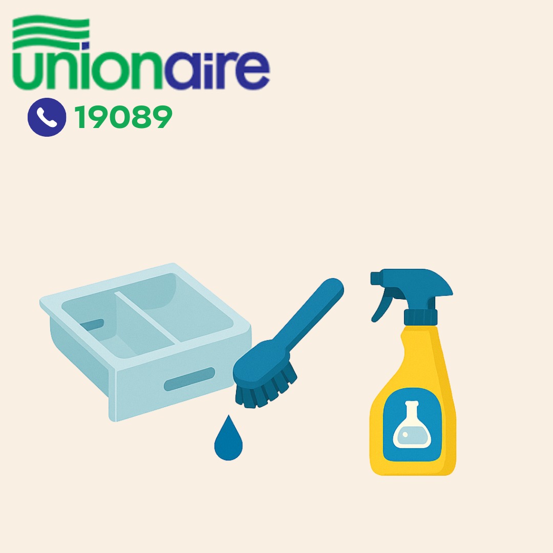 تنظيف درج المسحوق بغسالة يونيون اير